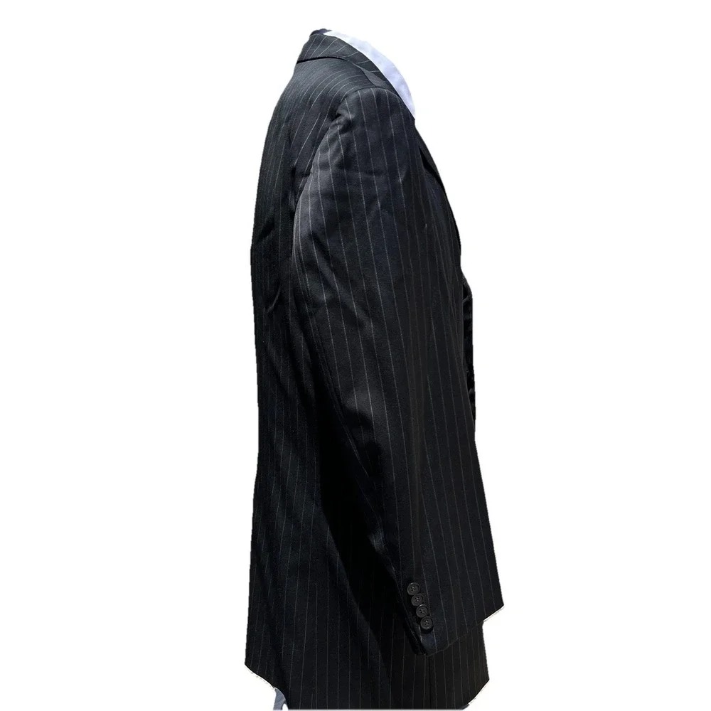 Hugo boss stretch Men (42R) made in USA black pinstripe formal business‎ blazer